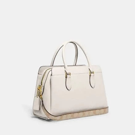 Coach Darcie Carryall In Signature Canvas Gold/Chalk | Pre Order