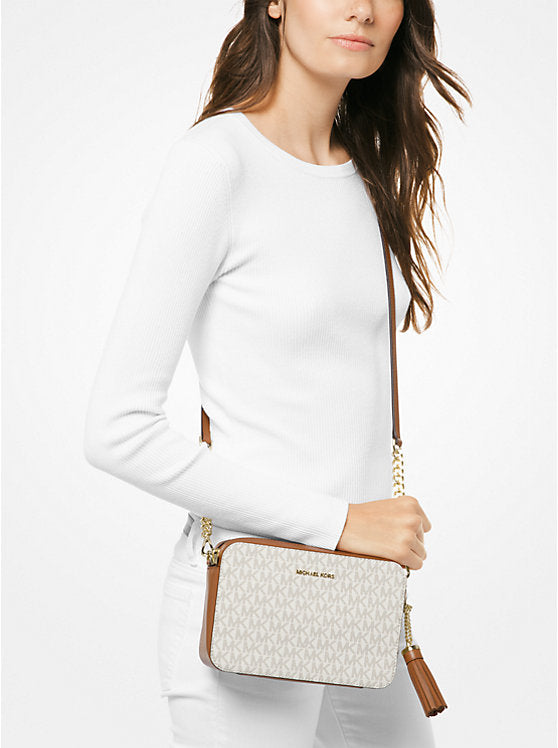 Michael Kors Ginny Medium Logo Crossbody Bag White Multi | Pre Order