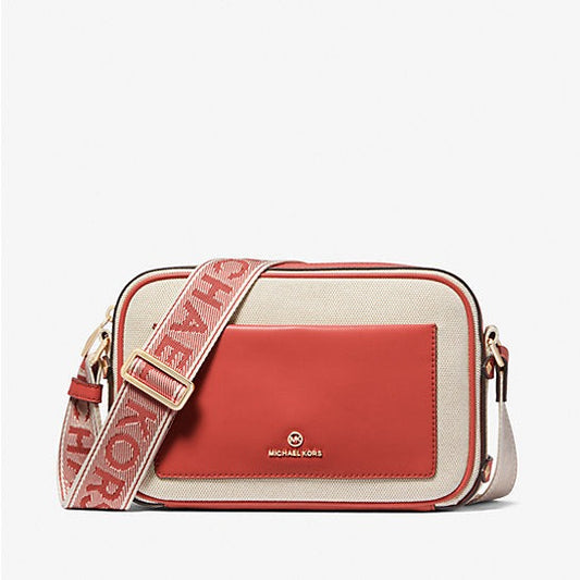 Michael Kors Maeve Large Canvas Crossbody Bag Coral Multi | Pre Order