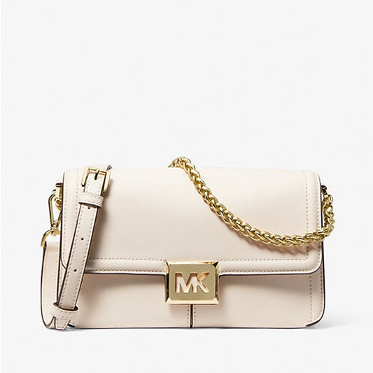 Michael Kors Sonia Medium Leather Shoulder Bag Light Cream | Pre Order