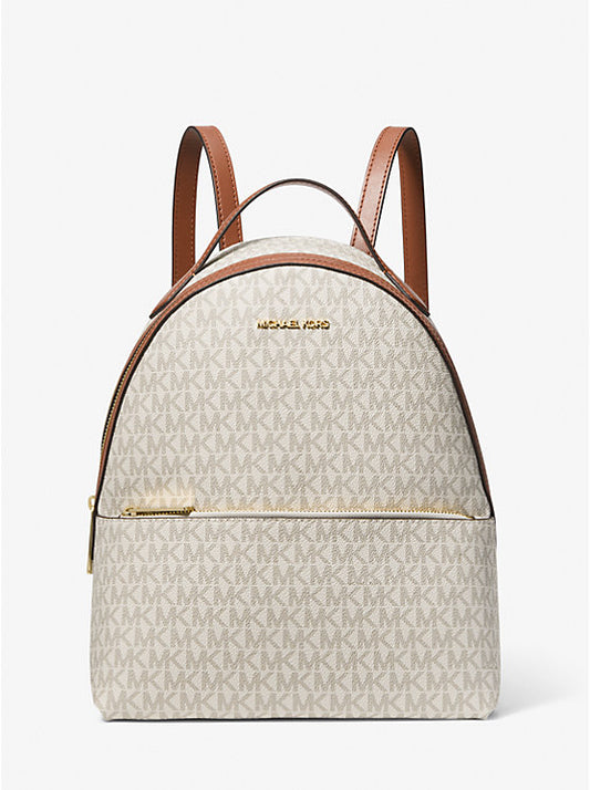 Michael Kors Sheila Medium Logo Backpack White | Pre Order