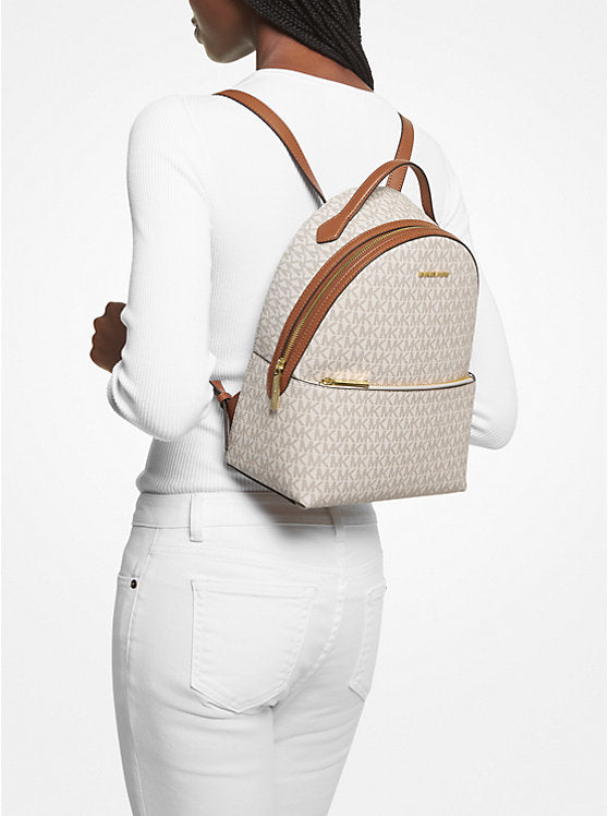 Michael Kors Sheila Medium Logo Backpack White | Pre Order
