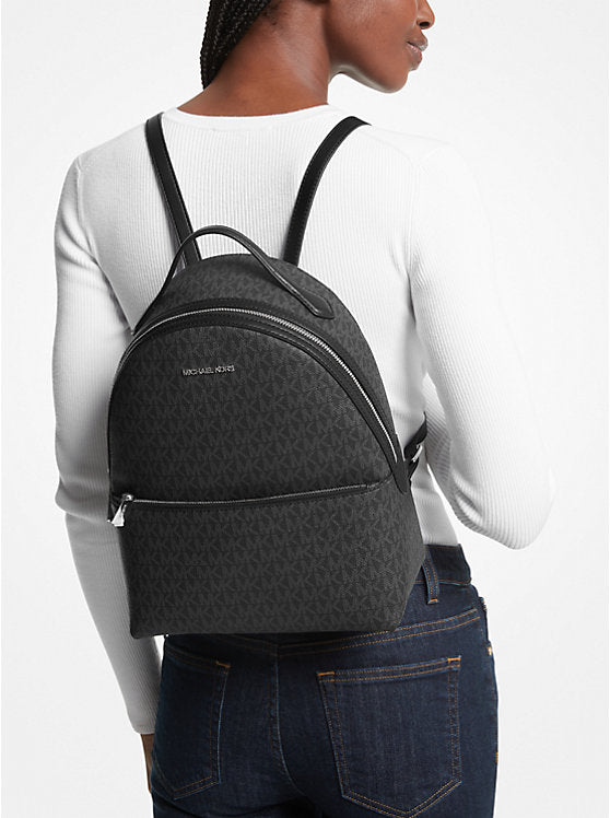 Michael Kors Sheila Medium Logo Backpack Black | Pre Order