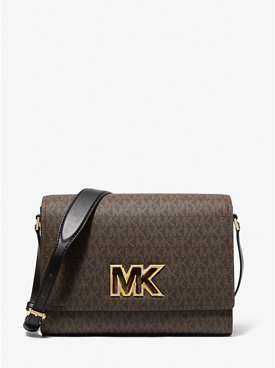 Michael Kors Mimi Medium Logo Messenger Bag Brown/Black | Pre Order