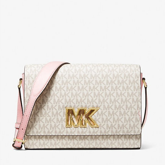 Michael Kors Mimi Medium Logo Messenger Bag White/Pink | Pre Order