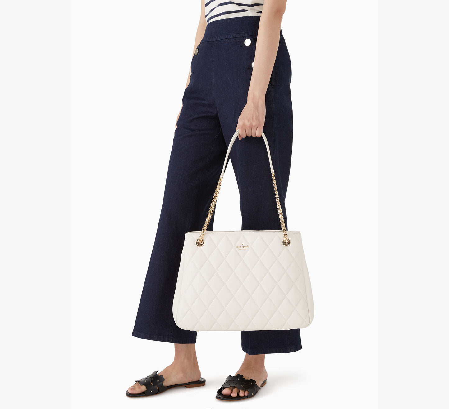 Kate Spade Carey Quilted Tote White | Pre Order