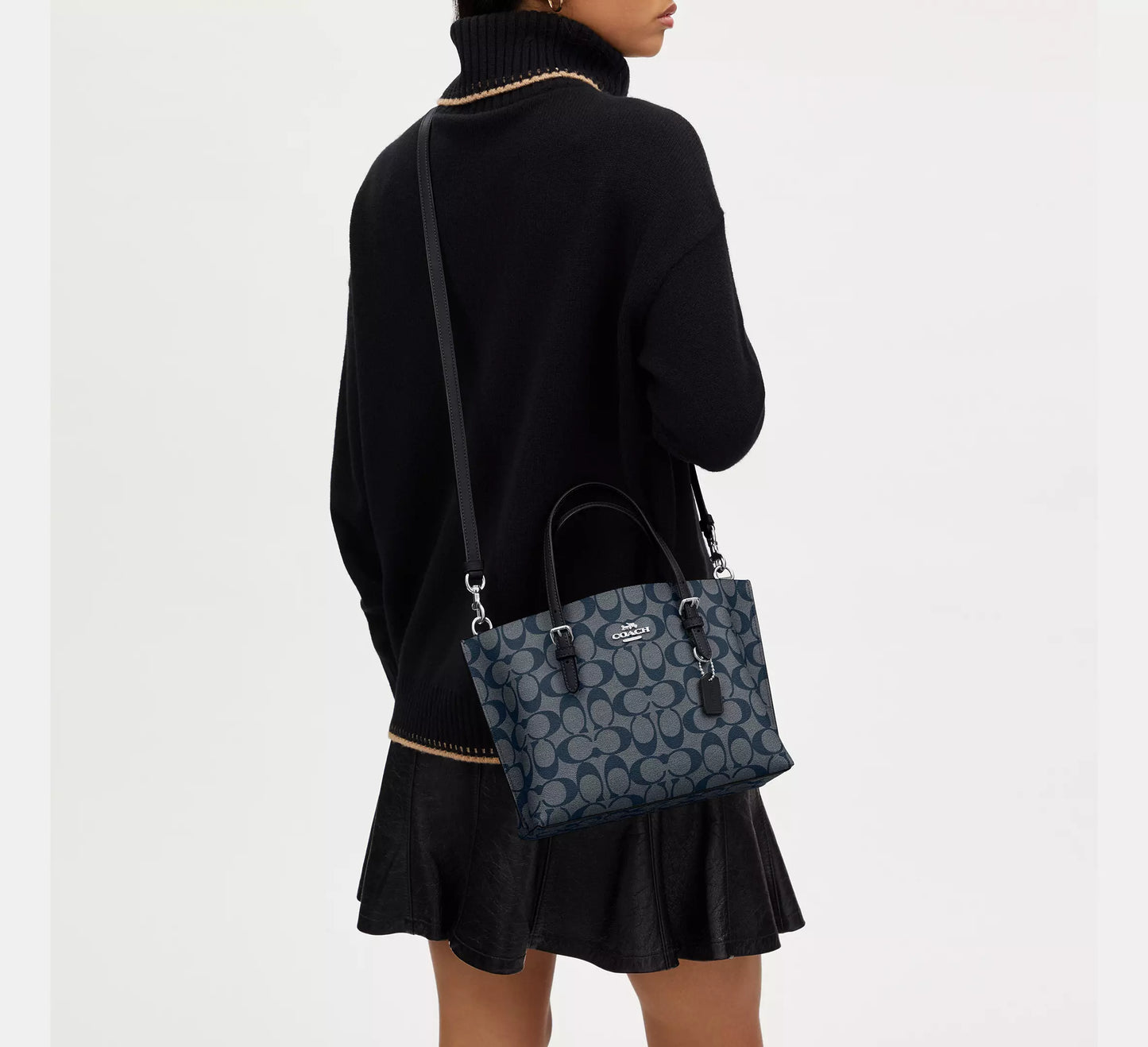 Coach Mollie Tote 25 In Signature Canvas Midnight Navy | Pre Order