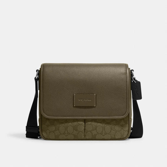 Coach Sprint Map Bag 25 In Signature Jacquard Olive Green | Pre Order