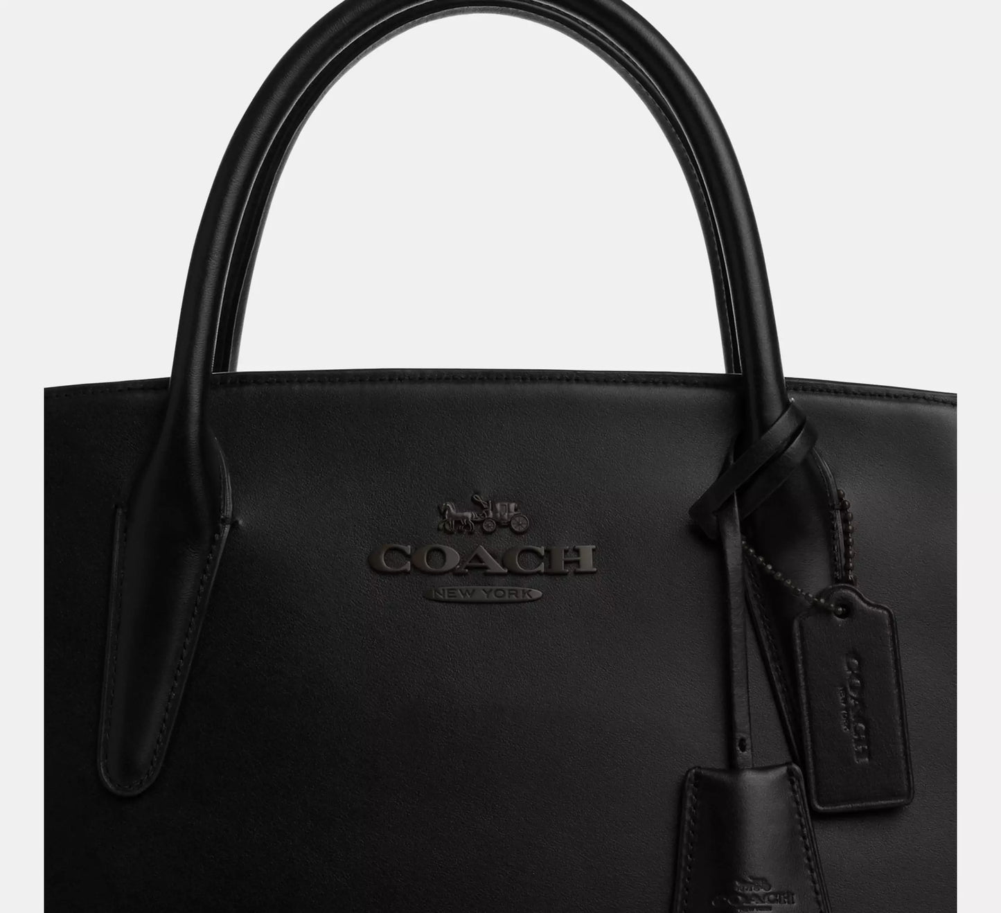 Coach Large Andrea Leather Carryall Black | Pre Order