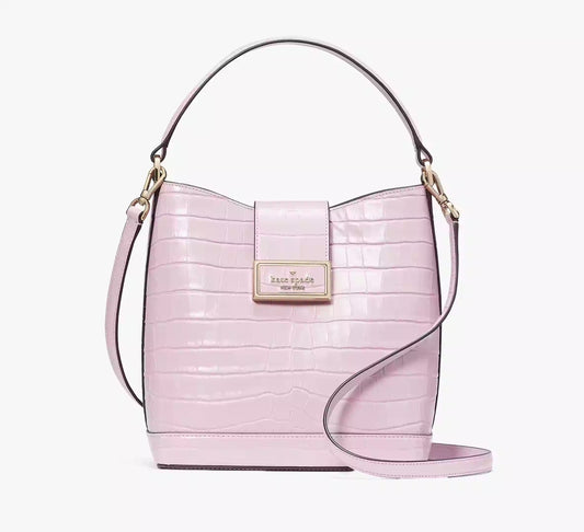 Kate Spade Reegan Croc Pink Bucket Bag | Pre Order