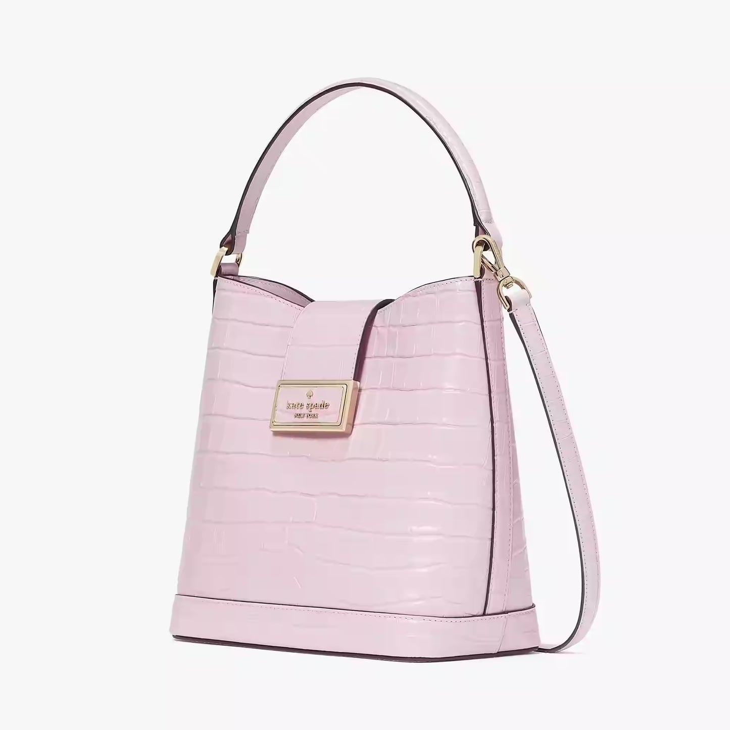 Kate Spade Reegan Croc Pink Bucket Bag | Pre Order
