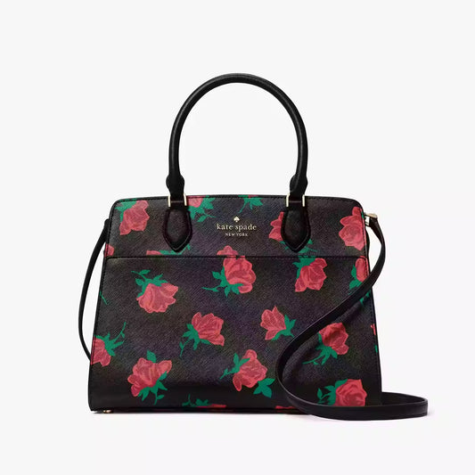 Kate Spade Madison Rose Toss Printed Medium Satchel | Pre Order