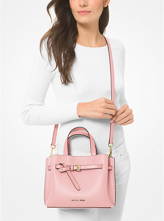 Michael Kors Emilia Small Pebbled Leather Satchel Pink Blush | Pre Order