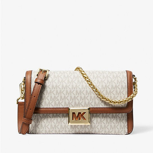 Michael Kors Sonia Medium Logo Convertible Shoulder Bag White | Pre Order