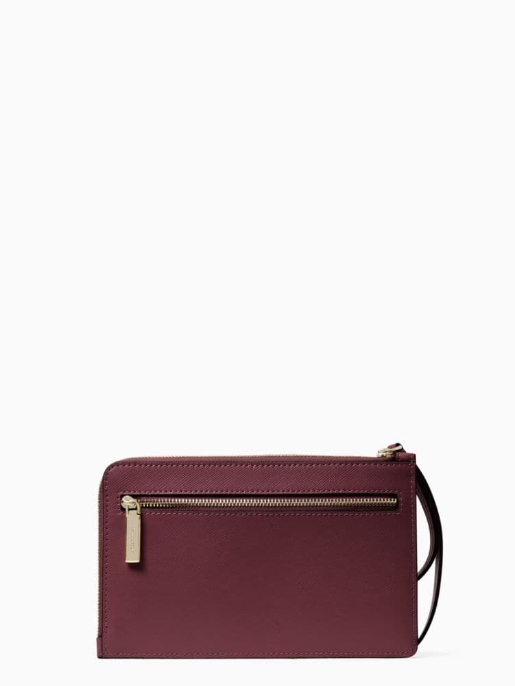 Kate Spade Staci Medium L Zip Wristlet Deep Berry | Pre Order